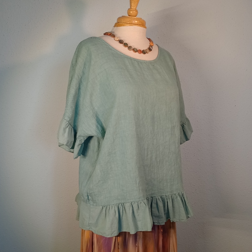 Laid-back Luxury Italian Linen Top